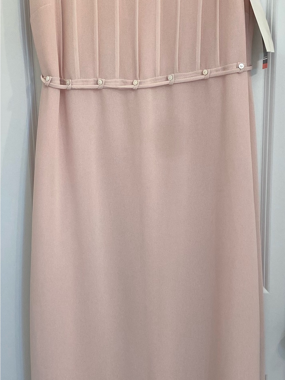 Positive Attitude Blush Pink Maxi Dress with Button-Trim Waist